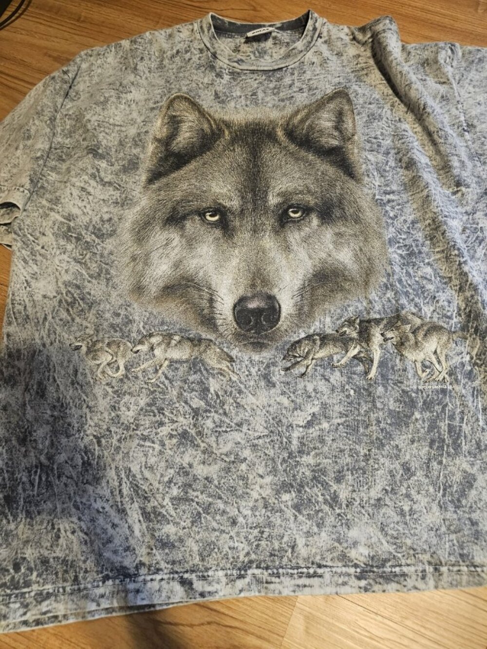 Vintage Polar Graphics Wolf All Over Graphic Gray Mens Size XXL